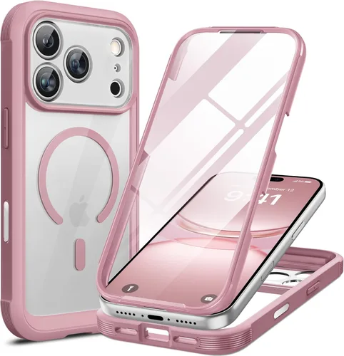 Miniatura 132 de Miracase Funda para iPhone 13 de 6.1 pulgadas, [sin burbujas] funda de teléfono de cuerpo completo con pantalla de vidrio completa integrada, sin