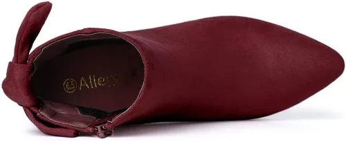 Miniatura 4 de Allegra K Botines de tacón de aguja con punta puntiaguda para mujer