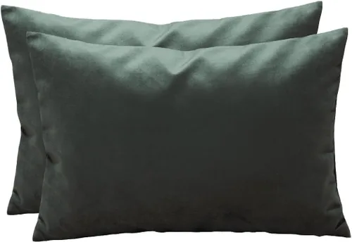 Miniatura 34 de TangDepot - Funda de almohada lisa de terciopelo, funda de cojín supersuave de lujo, muchas opciones de colores y tamaños