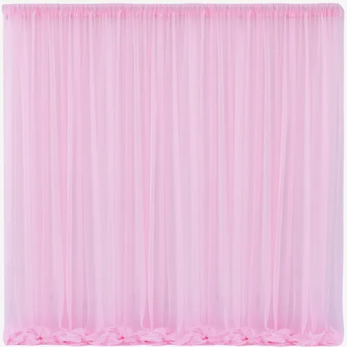 Miniatura 24 de Cortinas de fondo de tul azul de 10x10 para fiestas, cortina de fondo transparente para fotos de boda, cortinas para baby shower, fotografía, fiesta