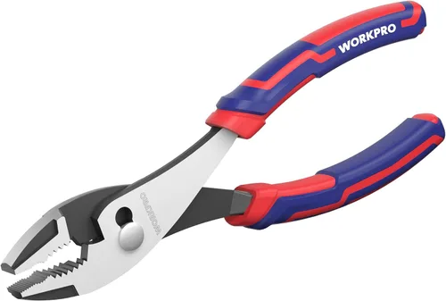 Miniatura 9 de WORKPRO Herramienta de alicates de junta deslizante de 6 pulgadas, agarre suave grande, acabado para prevención de óxido, mandíbula dentada de 3