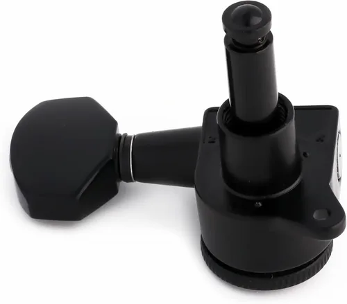 Miniatura 8 de Clavijas de afinación de cuerda de guitarra con bloqueo Relación de engranajes 18:1 Cabezales de máquinas de guitarra, afinadores, teclas