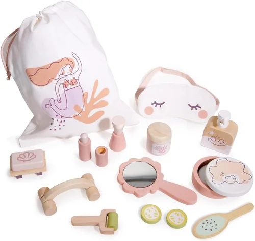 Miniatura 2 de Tender Leaf Toys - Set de Retiro de Spa - Set de Juguetes de Juego de 20 Piezas de Madera para Simular el Cuidado Personal con Bolsa de Cordón