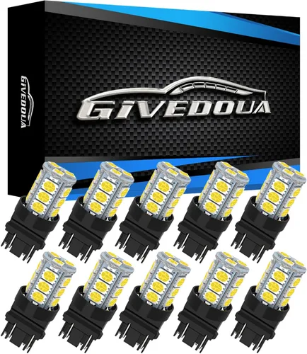 Miniatura 8 de 3157 - Bombilla LED para automóvil súper brillante 18-SMD 5050 chips, 3056 3156 3156A 3057 4057 3157 4157 T25 bombillas LED para luces de freno