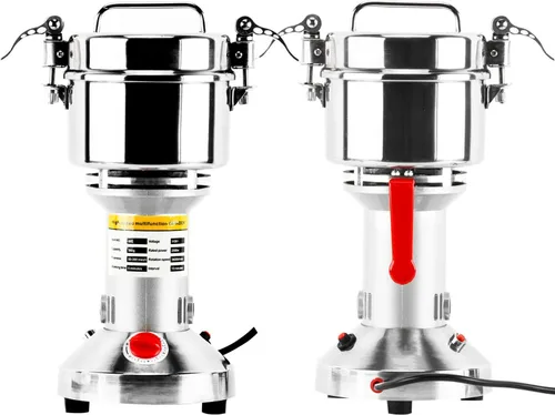 Miniatura 5 de DasMarine Molinillo eléctrico de grano de alta velocidad de 17.64 oz, molinillo de especias de acero inoxidable comercial con motor de 2500 W, malla