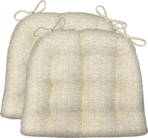 Miniatura 33 de Barnett Home Decor Cojines para silla de comedor Brisbane plateado gris con lazos - Tamaño mediano 16.5 x 18 Almohadilla para silla - Relleno