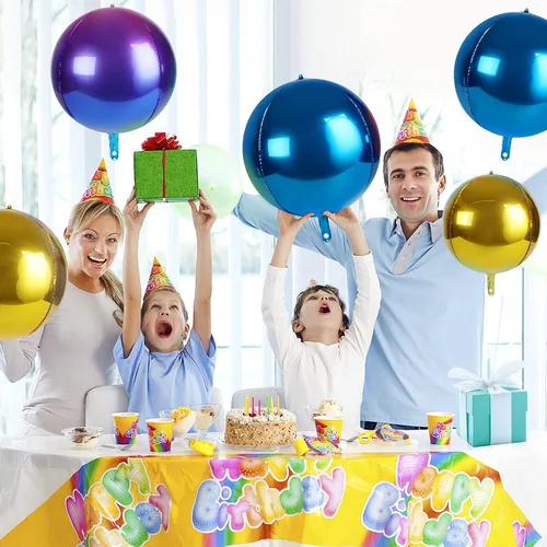 Miniatura 5 de Globos metálicos grandes de oro rosa de 15 pulgadas, paquete de 6 globos de tereftalato de polietileno, guirnalda de globos, globos de aluminio