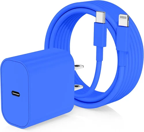 Miniatura 8 de Cargador de iPhone de carga rápida, enchufe de bloque de cargador de pared tipo C y cable USB C a Lightning de 10 pies de largo, caja de ladrillos