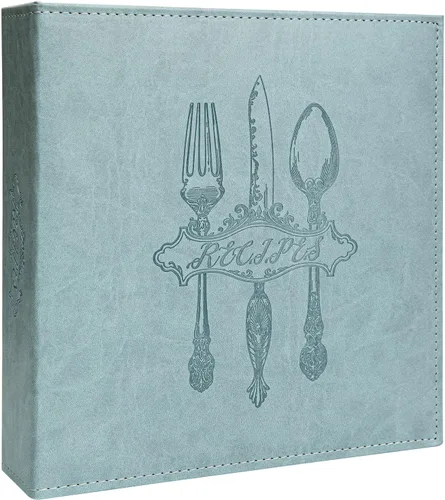Carpeta de Recetas COFICE – 8.5x11 Juego de Carpeta en Blanco para Libro de Recetas Familiar de 3 Anillos para Escribir tus Propias Recetas con