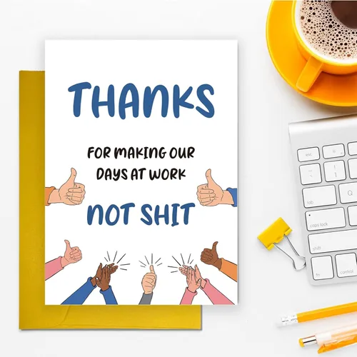 Miniatura 2 de UUEFKTN Divertidas tarjetas de agradecimiento para jefe gerente compañero de trabajo, divertida tarjeta del día del jefe, divertida tarjeta