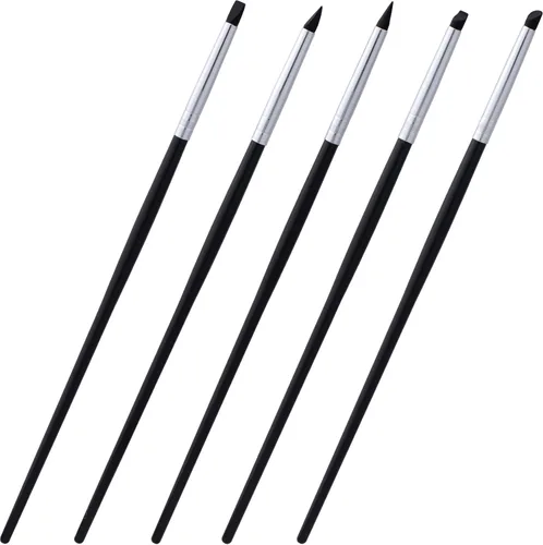 Miniatura 8 de SmallCat 5 pinceles de pintura de silicona, herramientas flexibles para tallar arcilla, herramientas profesionales de escultura para manualidades
