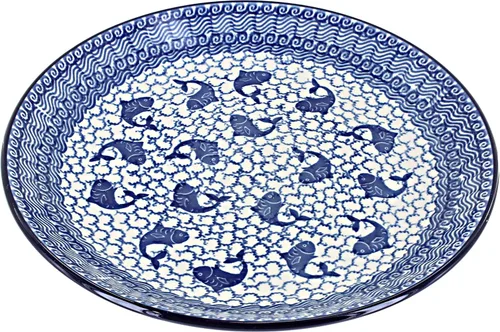 Miniatura 30 de Cerámica pulida de rosa azul – Plato de cena Athena marrón – 10.5 pulgadas de diámetro – Ideal para comidas diarias, comidas informales o como
