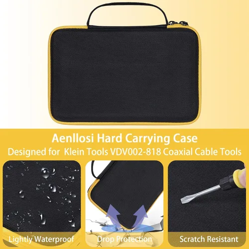 Miniatura 3 de Aenllosi Funda de transporte rígida de repuesto para herramientas y conectores de cable coaxial Klein Tools VDV002-818, soporte personalizado