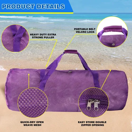 Miniatura 3 de Bolsa deportiva de malla grande de alta resistencia, bolsa seca, equipo de buceo, bolsa de buceo con cremallera. Ideal para entrenamiento de Varios