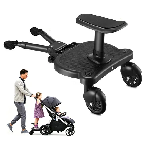 Tabla universal para cochecito con asiento desmontable, 2 en 1, adecuada para la mayoría de marcas de cochecitos, soporta niños de hasta 55 libras