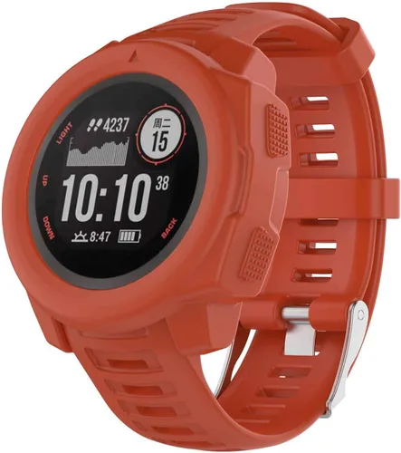 Miniatura 2 de FitTurn Funda para Garmin Instinct Watch – Protector de funda de diseñador delgado, bisel antiarañazos, funda de silicona (negro)
