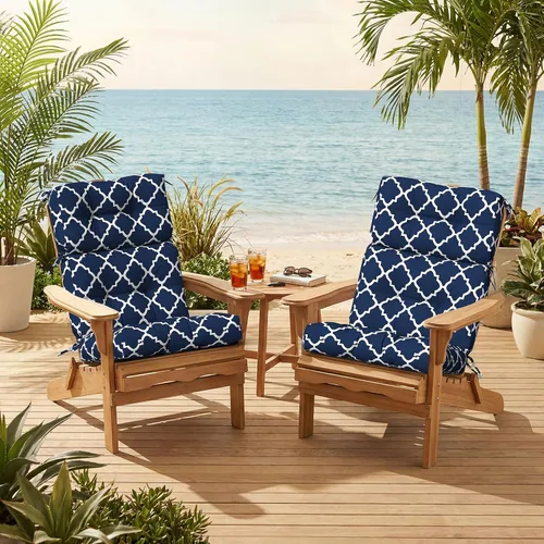 Miniatura 7 de Cojines Adirondack para sillas de patio con respaldo alto para exteriores, cojines Adirondack para jardín, porche, uso en sillas de oficina en casa
