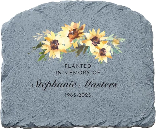 Miniatura 15 de Let's Make Memories Piedra conmemorativa personalizada para jardín, condolencias, pérdida de un ser querido, marcador de tumba, condolencias