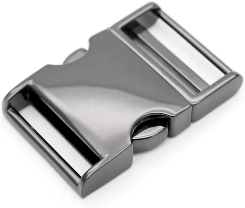 Miniatura 7 de CRAFTMEMORE Hebilla de liberación lateral curvada de metal de 1-1/2 pulgadas de bloqueo ajustable para mochilas de cinturón, collar de mascotas