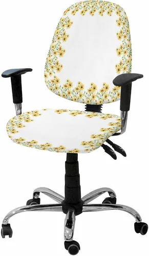 Miniatura 7 de Hello Fall - Funda elástica para silla de oficina, funda de asiento para silla de computadora, funda para respaldo, hongos de Acción de Gracias