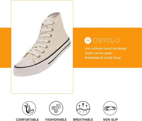 Miniatura 2 de rosyclo Tenis de lona para mujer, con cordones, clásicos, casuales, para caminar