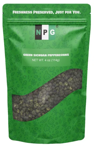 Miniatura 8 de NPG Granos de pimienta verde Sichuan de alta calidad, 16 onzas, auténticos granos de pimienta entera, especias que adormecen la boca, sabor fuerte a