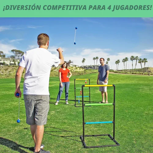 Miniatura 2 de GoSports Juego de lanzamiento de escalera para interiores y exteriores con 6 bolas de goma suave y funda de transporte de viaje, elige Pro o Classic