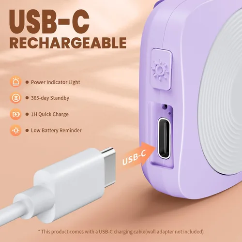 Miniatura 4 de wsdcam Luces de correr para corredores con alarma de seguridad fuerte de 130 dB, luz de seguridad LED USB-C para caminar nocturno/trotar/pasear al