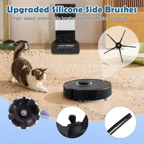 Miniatura 5 de 18 piezas de kit de accesorios Q7 de repuesto compatibles con aspiradora robot Roborock Q7 / Q7+ / Q7 Max / Q7 Max+, 2 cepillos principales, 4 Kit