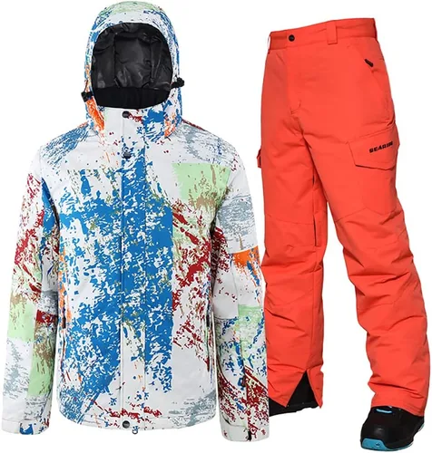 Miniatura 8 de HOTIAN Mens Ski Jackets Waterproof Snowsuits Insulated Outdoor Winter Coats
