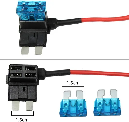 Miniatura 2 de ATC/ATO 15A 12V Adaptador de grifo de fusible ATO ATC Blade Fuse Holder 6 Pack