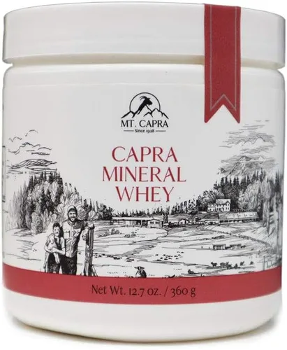 Mt. Capra Mineral Whey | Un suplemento de polvo mineral/electrolito biodisponible de suero de leche de cabra, rico en potasio, alcalinizante, 14