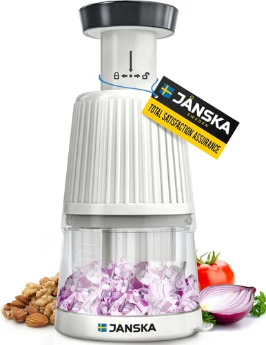 UltraChop Push Picador de Alimentos y Vegetales, Cuchillas de Acero Inoxidable de Alta Resistencia, Diseño Duradero y Ergonómico, Picador de