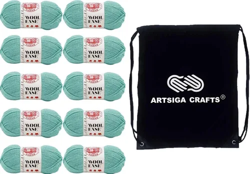 Miniatura 43 de Lion Brand Wool Ease Canyon Sunset 620-003 (3-Skeins - Mismo Lote de Tinta) Estambre Medio #4 Acrílico, Hilo de Lana para Crochet y Tejido con Bolsa