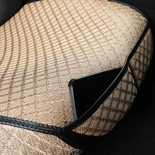 Miniatura 3 de Fundas de asiento de automóvil de cobertura completa, tela transpirable con patrón de diamante 3D de alta calidad, protectores de asiento