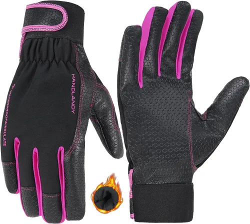 Miniatura 8 de HANDLANDY Guantes de trabajo aislados, guantes térmicos de invierno impermeables para hombres y mujeres