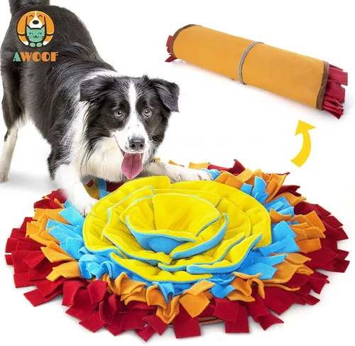 Miniatura 8 de AWOOF Alfombrilla para olfatear mascotas para perros, juego interactivo de alimentación para el aburrimiento, fomenta las habilidades naturales