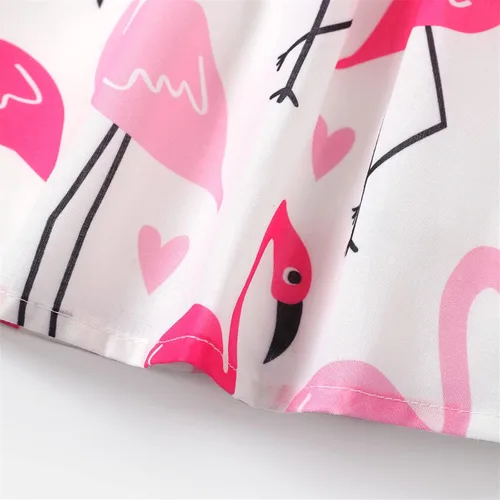Miniatura 5 de PATPAT Vestido para bebé recién nacida, manga con volantes, vestido con tirantes y diadema con lazo, talla 3M-3T