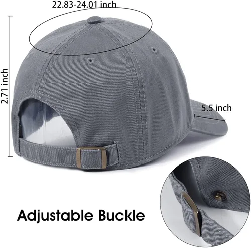 Miniatura 6 de Crazy Era Gorra de béisbol unisex de algodón liso en blanco para papá, ajustable, estilo vintage