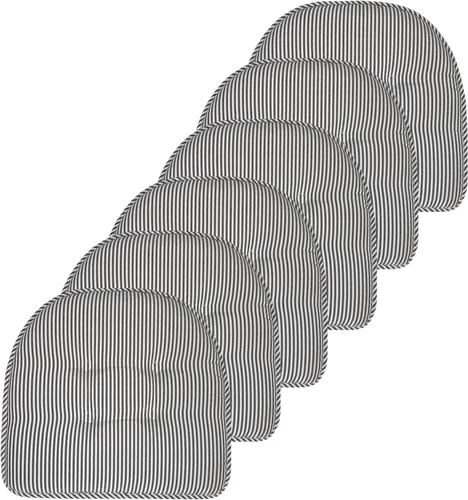 Miniatura 34 de Sweet Home Collection - Cojín de espuma viscoelástica para silla con capitoné, antideslizante, parte trasera de goma, en forma de U, 17 x 16 Piel