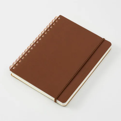 Miniatura 2 de DESIGNPHIL 15223006 Midori Ring Notebook, grano, deformación B6, marrón oscuro