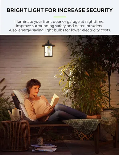 Miniatura 4 de LOHAS - Bombillas LED de anochecer a amanecer con sensor, iluminación exterior equivalente a 40W, luz de fotocélula automática de 2700K blanca