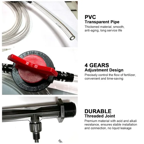 Miniatura 5 de Kit de inyector de fertilizante Venturi de riego - Inyectores mezcladores de 3/4 pulgadas para sistema de tubo de agua de agricultura de jardín