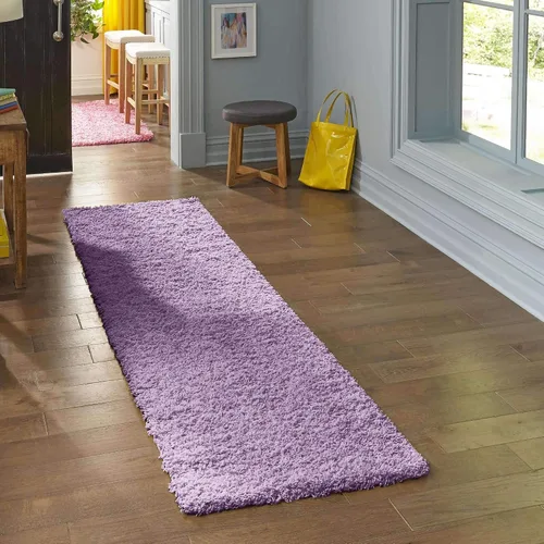 Miniatura 55 de Unique Loom Zuniga Solid Shag Collection alfombra moderna de felpa negra de área (7' 0 x 10' 0)