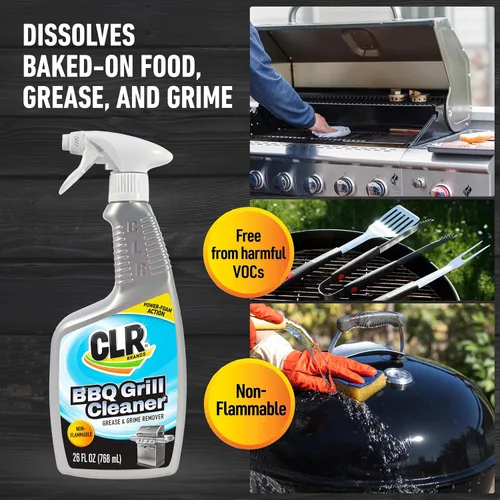 Miniatura 2 de CLR Brands - Limpiador de parrilla y desengrasante en aerosol, botella de 26 onzas, limpiador de barbacoa que elimina alimentos quemados, grasa