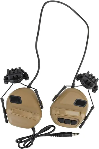 Auriculares tácticos para casco de disparo, protección auditiva, amplificación de sonido, reducción de ruido, orejeras con micrófono desmontable