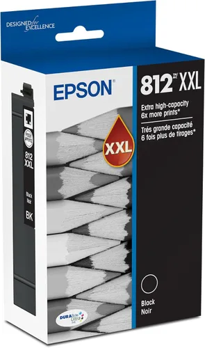 Miniatura 6 de Epson 812 DURABrite Ultra Ink Cartucho negro de capacidad extra alta (T812XXL120-S) funciona con Workforce Pro WF-7310,7820,7840,EC-C7000