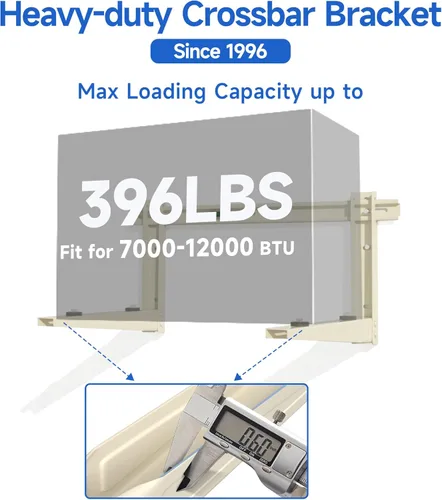 Miniatura 3 de Soporte de montaje en pared mini dividido: Soporte de montaje en pared de CA para 7000 a 12000 BTU exterior Minisplit Aire acondicionado sin