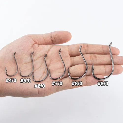 Miniatura 7 de Dr.Fish Paquete de 100 anzuelos de pesca de pulpo, agua salada y agua dulce, cebo vivo compensado bagre lubina surf anzuelos de pesca Texas Drop