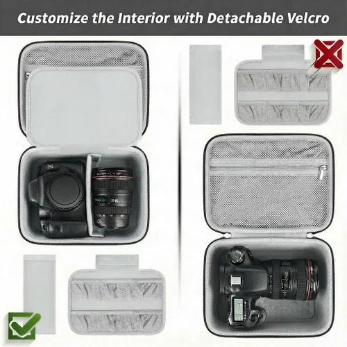 Miniatura 2 de Funda para cámara Canon Eos Rebel T7/R50/R100 Mark II/R50V/R10/R5/R6/R8 Mark IV/SL3 DSLR SLR, bolsa de transporte para cámara sin espejo para lente